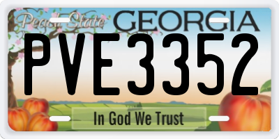 GA license plate PVE3352