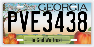 GA license plate PVE3438