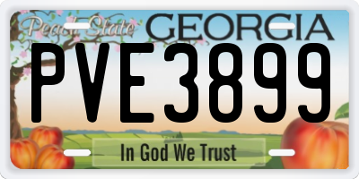 GA license plate PVE3899
