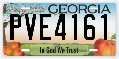GA license plate PVE4161