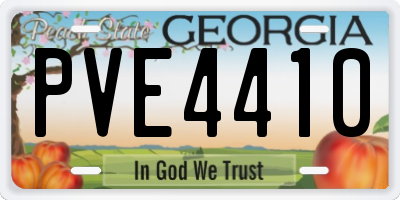 GA license plate PVE4410