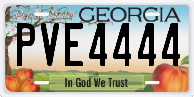 GA license plate PVE4444