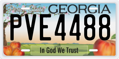 GA license plate PVE4488