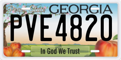 GA license plate PVE4820