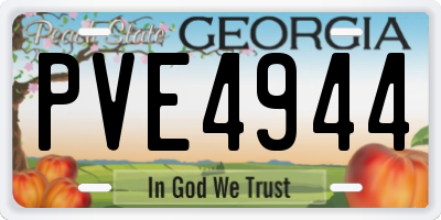 GA license plate PVE4944