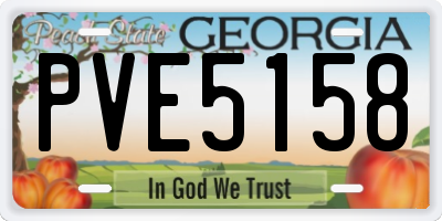 GA license plate PVE5158
