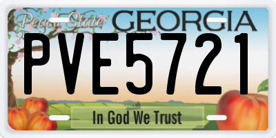 GA license plate PVE5721