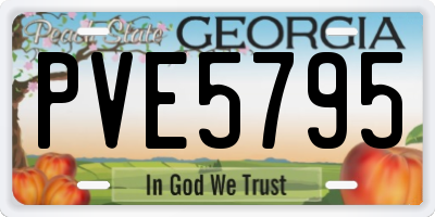 GA license plate PVE5795