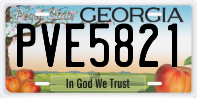 GA license plate PVE5821