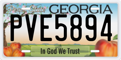 GA license plate PVE5894