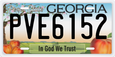 GA license plate PVE6152
