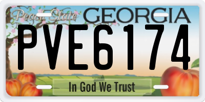 GA license plate PVE6174
