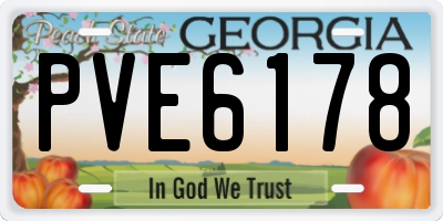 GA license plate PVE6178