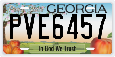 GA license plate PVE6457