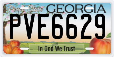 GA license plate PVE6629