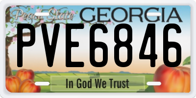 GA license plate PVE6846