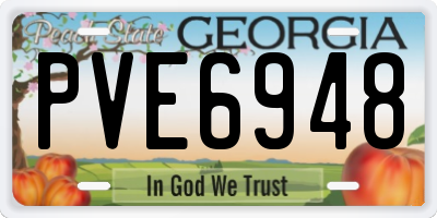 GA license plate PVE6948