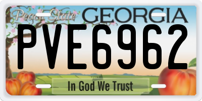 GA license plate PVE6962