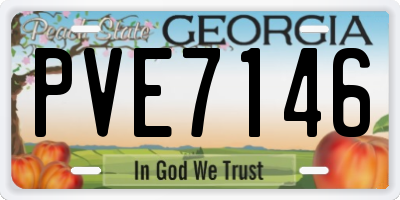GA license plate PVE7146