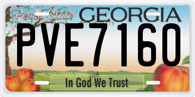 GA license plate PVE7160