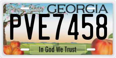 GA license plate PVE7458