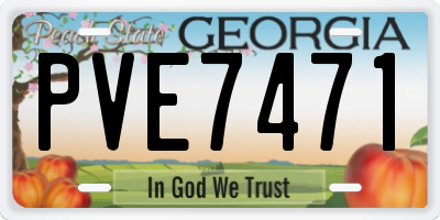GA license plate PVE7471