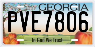 GA license plate PVE7806