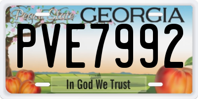 GA license plate PVE7992