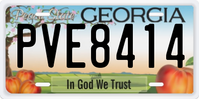 GA license plate PVE8414