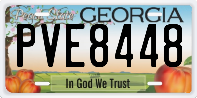GA license plate PVE8448