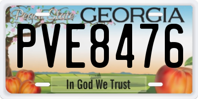 GA license plate PVE8476
