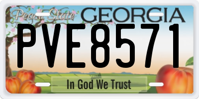 GA license plate PVE8571