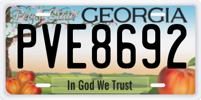 GA license plate PVE8692