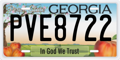 GA license plate PVE8722
