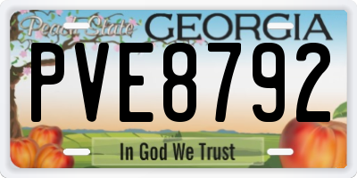GA license plate PVE8792