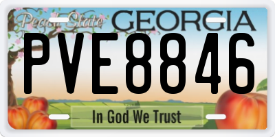 GA license plate PVE8846