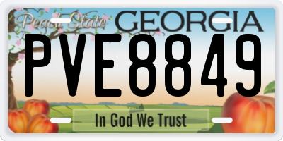 GA license plate PVE8849