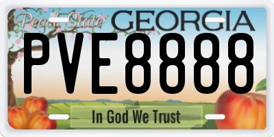 GA license plate PVE8888