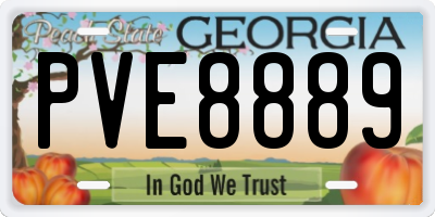 GA license plate PVE8889
