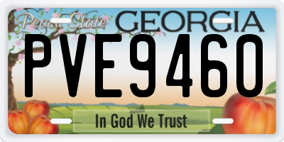 GA license plate PVE9460