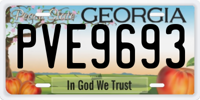 GA license plate PVE9693