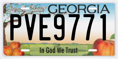 GA license plate PVE9771