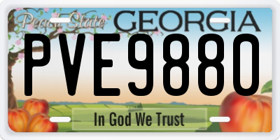 GA license plate PVE9880