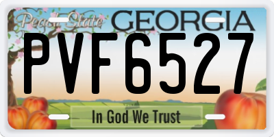GA license plate PVF6527