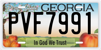 GA license plate PVF7991