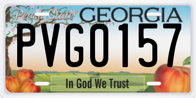GA license plate PVG0157