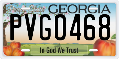 GA license plate PVG0468
