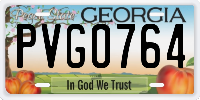 GA license plate PVG0764