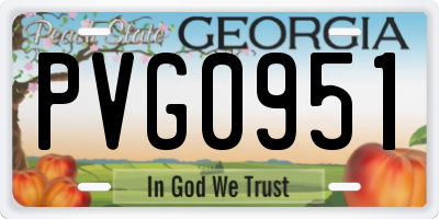 GA license plate PVG0951