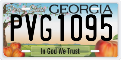GA license plate PVG1095